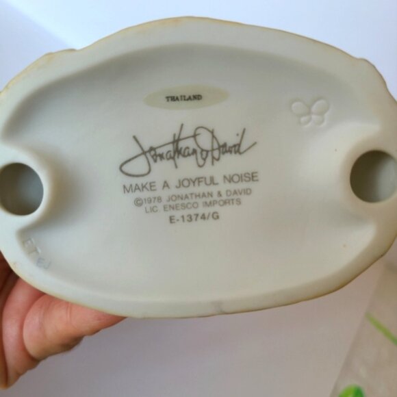 Vintage 70s Precious Moments Girl Duck Collectible Porcelain Figurine - Picture 7 of 7